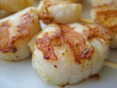 Blood Orange Olive Oil Grilled Scallops