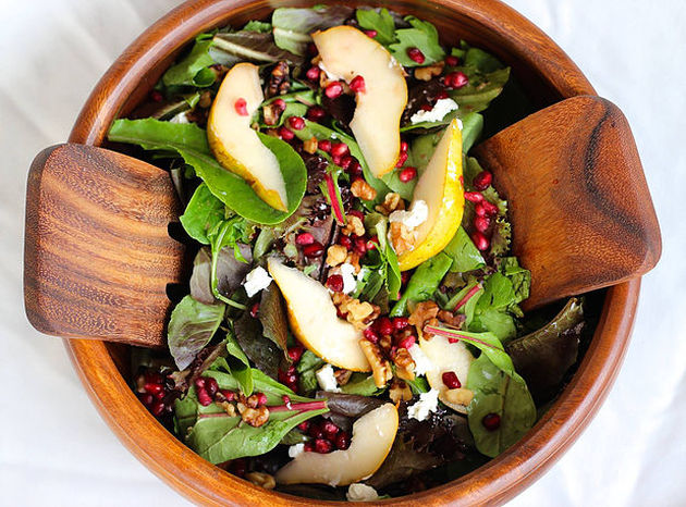 Cranberry Pear and Walnut Salad