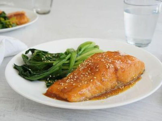 Grilled Salmon with Maple Ginger Glaze