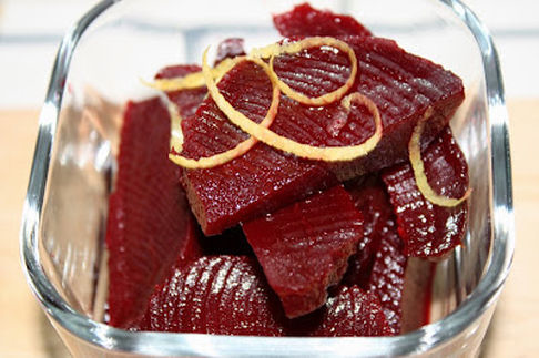 Honey-Serrano Vinegar Heirloom Pickled Beets