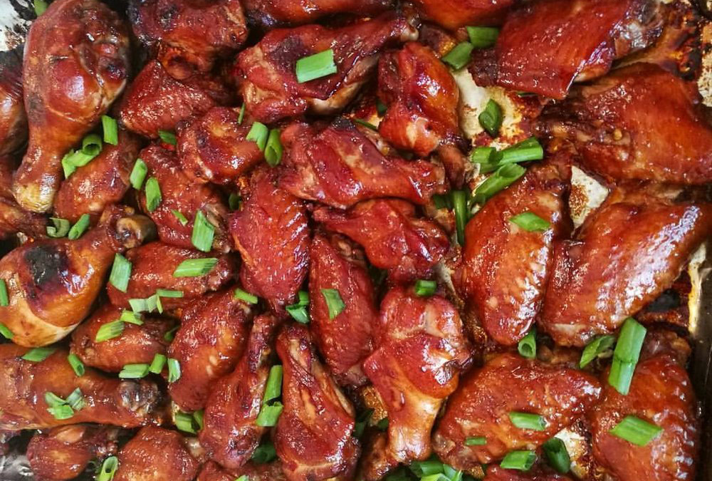 Honey, Soy, Ginger, Tangerine Balsamic Glazed Wings!!!