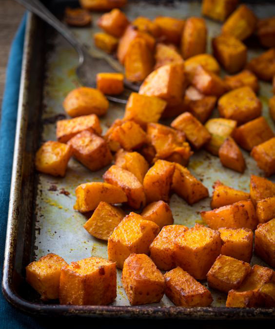 Roasted Butternut Squash with Tuscan Herb Olive Oil and 18 Year Traditional Balsamic Vinegar