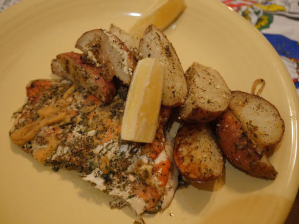 Salmon – Honey Mustard & Potatoes