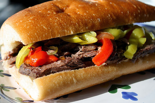 Tuscan Herb Olive Oil Rubbed Roasted Italian Beef Sandwich