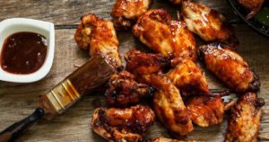 blackberry-ginger balsamic glazed chicken wings