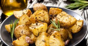Olive Oil Roasted Lemon Garlic Potatoes
