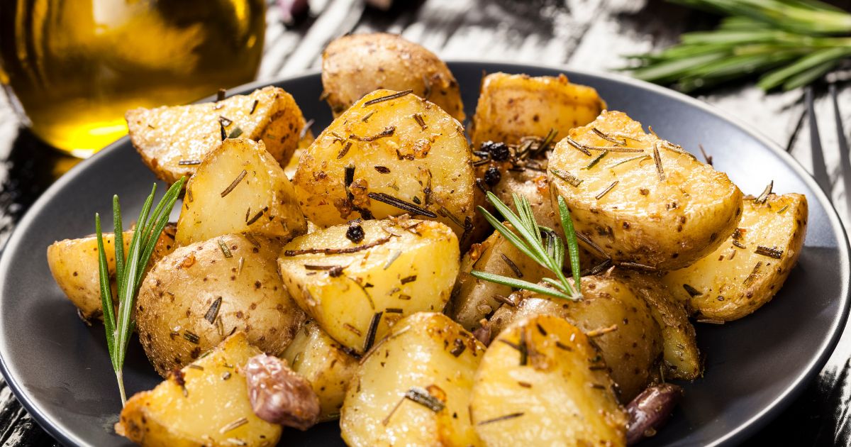 Olive Oil Roasted Lemon Garlic Potatoes