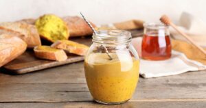 Serrano Honey Vinegar Mustard with Garlic Olive Oil